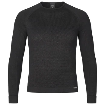 GripGrab PACR Winter Seamless vyriški termo marškinėliai | Black, L