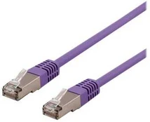 DELTACO U/STP Cat6a patchkabel, LSZH, 0,3m, Violetinė