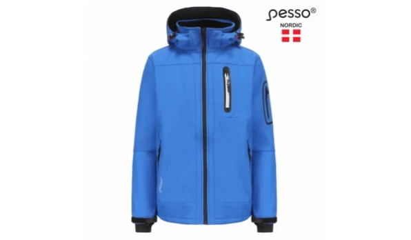 Striukė Softshell su gobtuvu Acropolis, mėlyna 2XL, Pesso