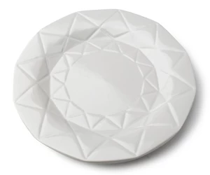 Lėkštė AffekDesign Adel, 24 cm x 24 cm, Ø 24 cm, balta