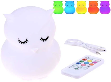 Owl Silicone LED bedside lamp + ZA3295 remote control
