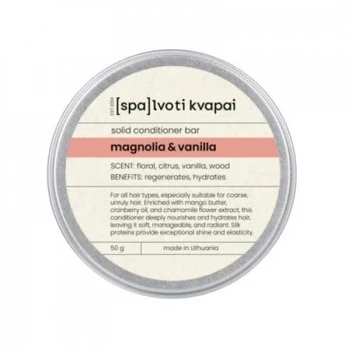 Spalvoti Kvapai Solid Conditioner Bar Kietas kondicionierius, Magnolia&Vanilla