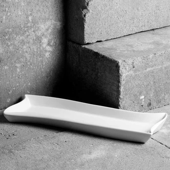 Półmisek Salsa Fala 30 x 10 cm balta AMBITION