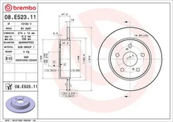 BREMBO 08.E523.11 Stabdžių diskas