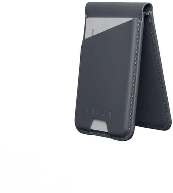 Dėklas Mujjo Magsafe Leather Wallet Stand - Basalt