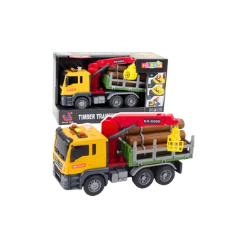 Timber Crane Truck Lights Sounds Yellow 1:14