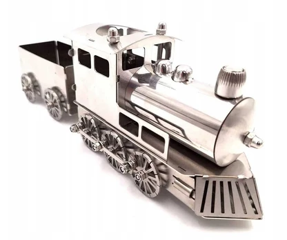 Metalinis traukinio modelis Ps1 sidabrinis Dovana