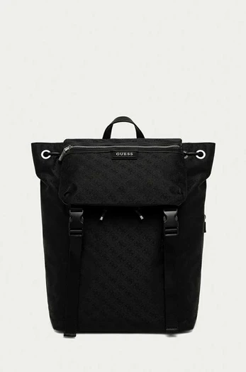 Guess, Salameda, Polyester, Textile Backpack, Juodas, Nešiojamas kompiuteris Compartiment, Unisex