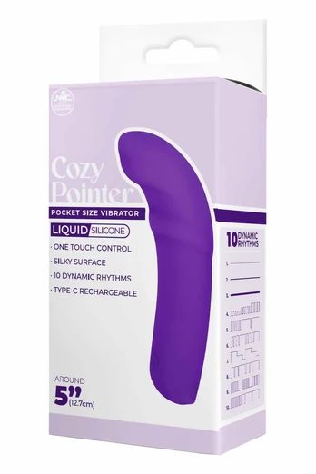 NMC 5 Inch Silicone 10-Function Vibrator Purple USB-C Rechargeable