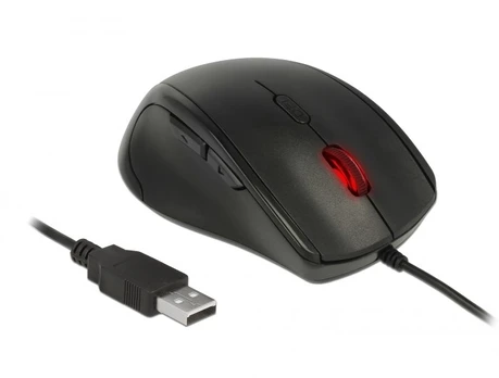 DeLOCK 12548 mouse Office Left-hand USB Type-A Optical 2400 DPI | 5482824 | 7109806108309