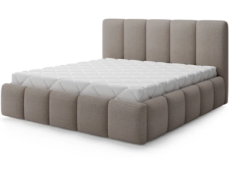 Bed Edvige+ wooden frame 140x200, Modern, Brown