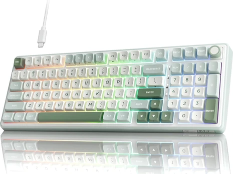 Royal Kludge R98 Pro Sky Cyan, Cream Switch, US
