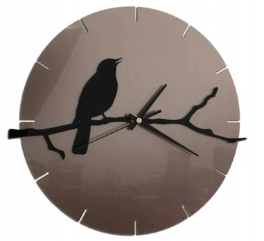Sieninis laikrodis Bird ruda, 30cm