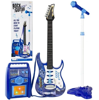 Vaikiška gitara su stiprintuvu ir mikrofonu