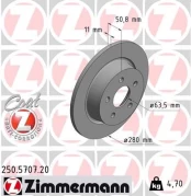 Stabdžių diskas ZIMMERMANN 250.5707.20 kaina