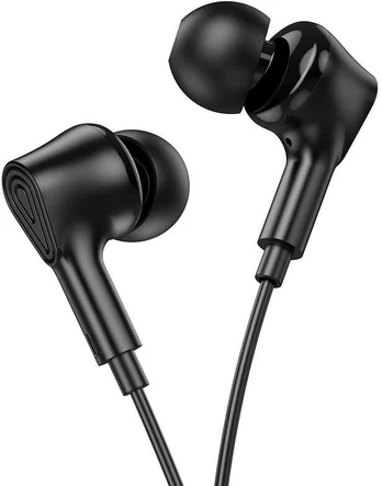 HOCO wire ausinės Jack 3,5 mm su mikrofonu M102 juodas