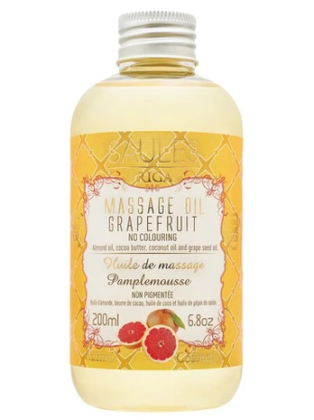 Masažo aliejus Grapefruit Saules Fabrika, 200 ml