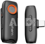 Hohem MIC 01 Wireless Lavalier Microphone, TYPE C (2TX+1RX+Charging Case) Black kaina