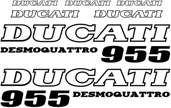 Ducati 955 desmo motociklo lipdukai