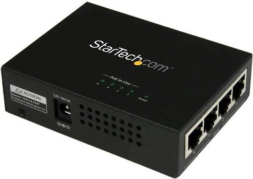 Šakotuvas StarTech 4 PORT GIGABIT POE+ INJECTOR/IN
