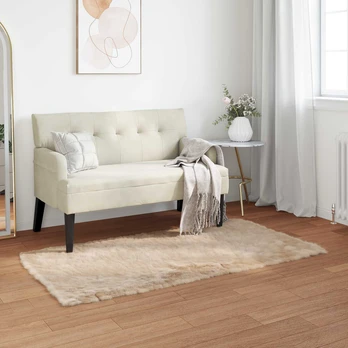 Dirbtinis avikailio kilimas Smėlio 60 x 110 cm Poliesteris