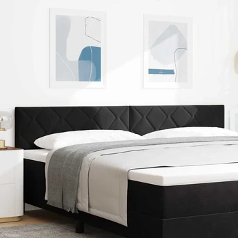 LED galvūgalis Juoda 200 cm Dirbtinė oda