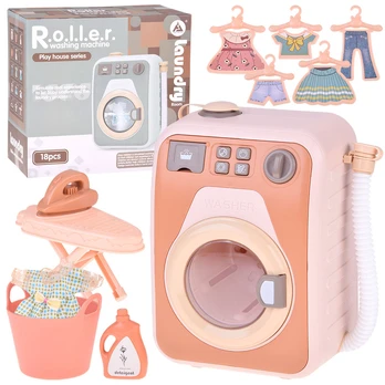 Žaislinė buitinė technika, skalbimo mašina Roller, rožinė sp.