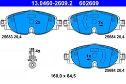 ATE 13.0460-2609.2 Brake pad set