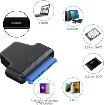 Default Adapteris Sata į Micro Usb 3.0 Ssd/hdd