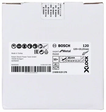 Šlifavimo lapeliai BOSCH X-LOCK R444, D 125 mm, K120