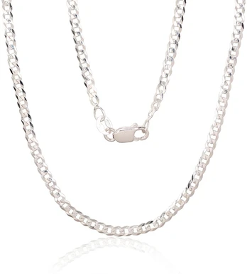 Sidabrinė grandinėlė Curb 2.5 mm , briaunų apdirbimas deimantu - 2.5 mm. - 60 - 6.3 g.