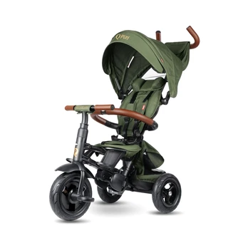 Qplay Triratis dviratukas Rito Deluxe Rubber Olive