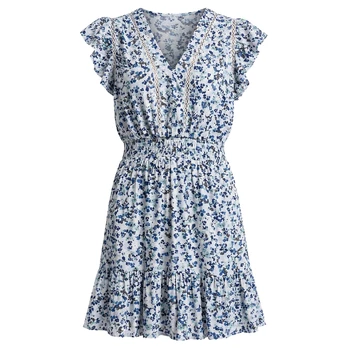 Midi suknelė moterims, Marga, Flutter sleeve smock