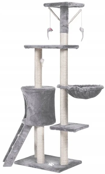 Kačių draskyklė, 138 cm, pilka