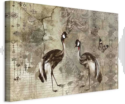 Artgeist Paveikslas - Retro Cranes (1 Part) Wide