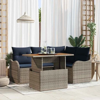 Sodo Sofų Rinkinys 5 vnt. 4-Vietų skaičius