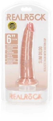 Realrock Slim Realistic Dildo with Suction Cup - 6""/ 15,5 cm