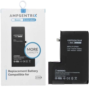 Inne AmpSentrix Basic battery for iPhone 12 Pro Max (high capacity)