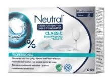 MULTI indaplovės tabletės, 5 pakeliai x 100 vnt., Neutral Professional Classic