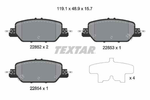 TEXTAR 2285201 Brake pad set