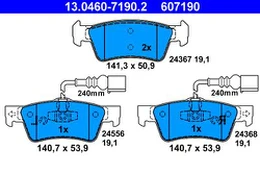 ATE 13.0460-7190.2 Brake pad set
