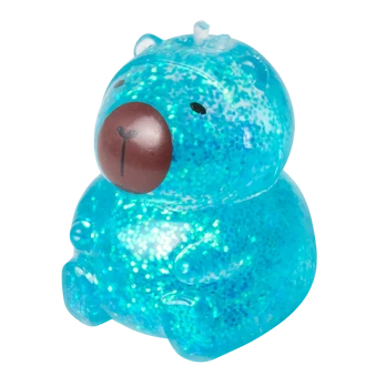 Minkštas antistresinis squishy žaislas - kapibara, mėlyna