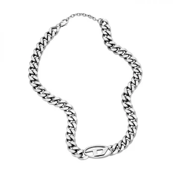 Diesel Stilingas plieno karoliai su logotipu DX1433040