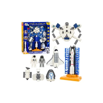 Lean Toys Space Station Rocket Shuttle Satellites Cosmonauts Lights