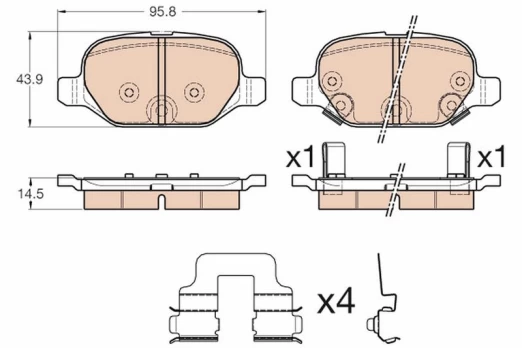 TRW GDB1950 Brake pad set