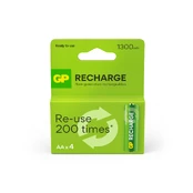 GP - Recharge Rechargeable Battery, Size AA, 1300 mAh, 4-pack kaina