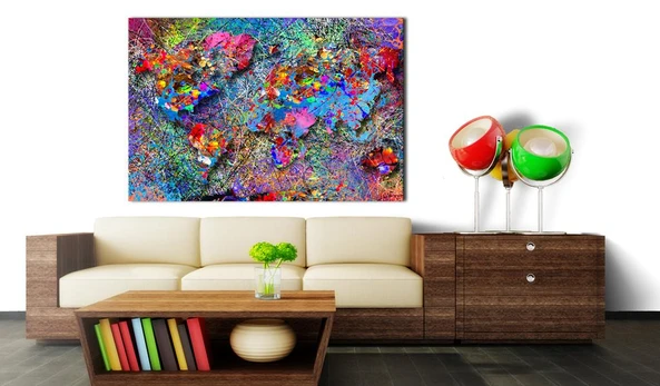 Artgeist Paveikslas - Map: Jackson Pollock inspiration