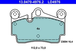 ATE 13.0470-4976.2 Brake pad set