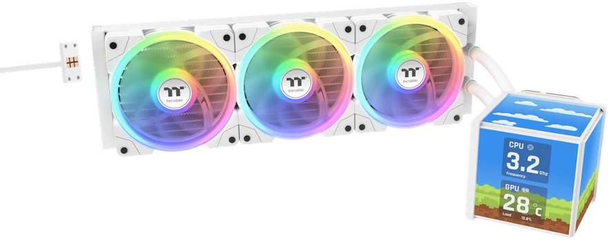 K Thermaltake MINECUBE 360 Ultra AIO ARGB Fan baltas