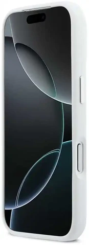 Dėklas BMW M Silicon Horizontal Line MagSafe do iPhone 17 Pro Max balta